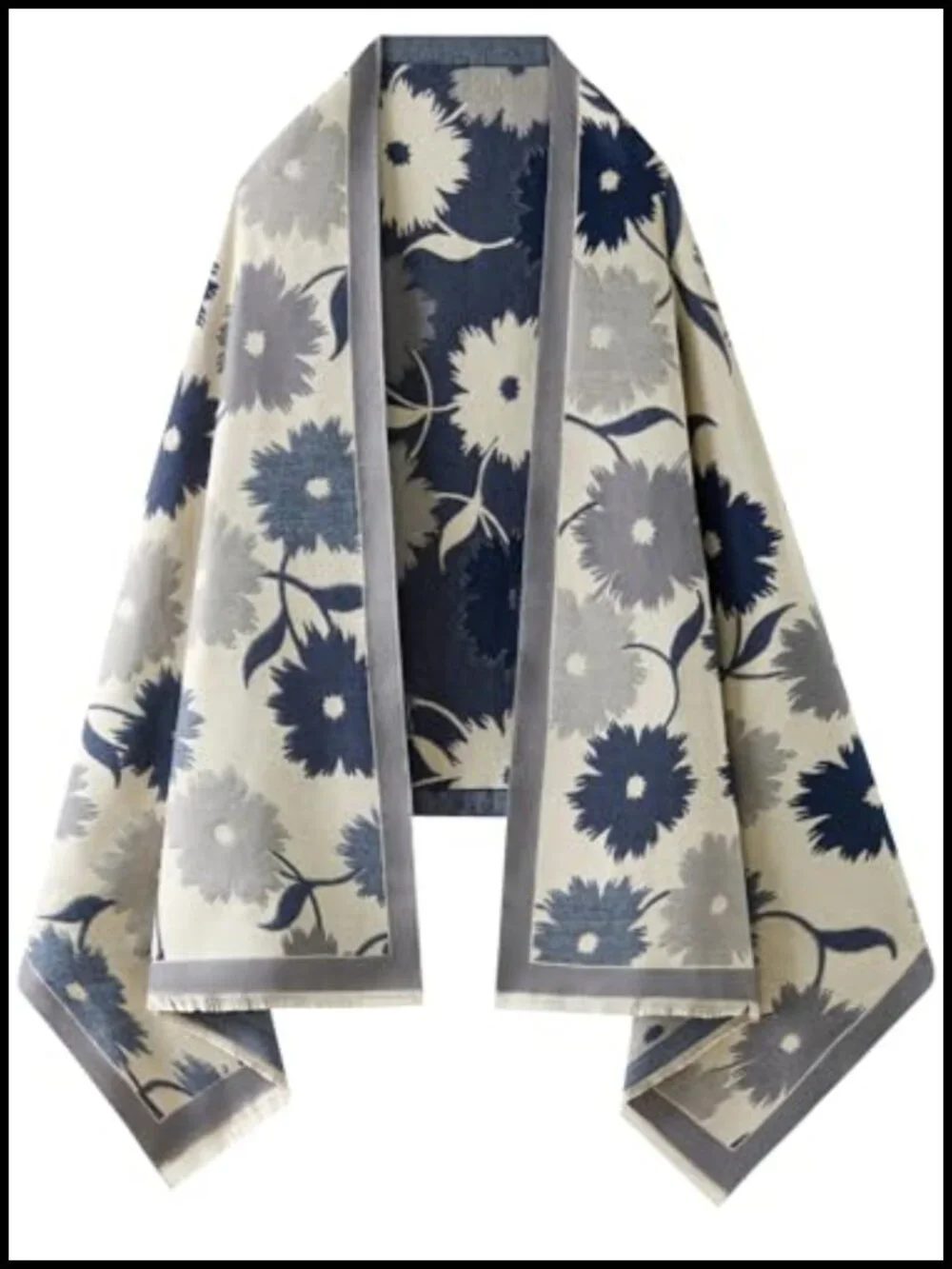 Reversible Pashmina Shawl Wrap Women Big Scarf Lightweight Soft